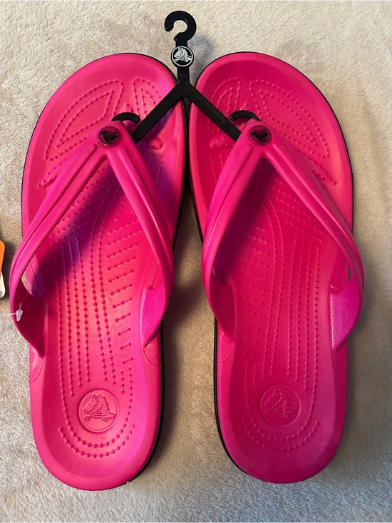 CROCS Shoes - CROCS Women's Crocband Flip Candy Pink Flip Flop Sandals